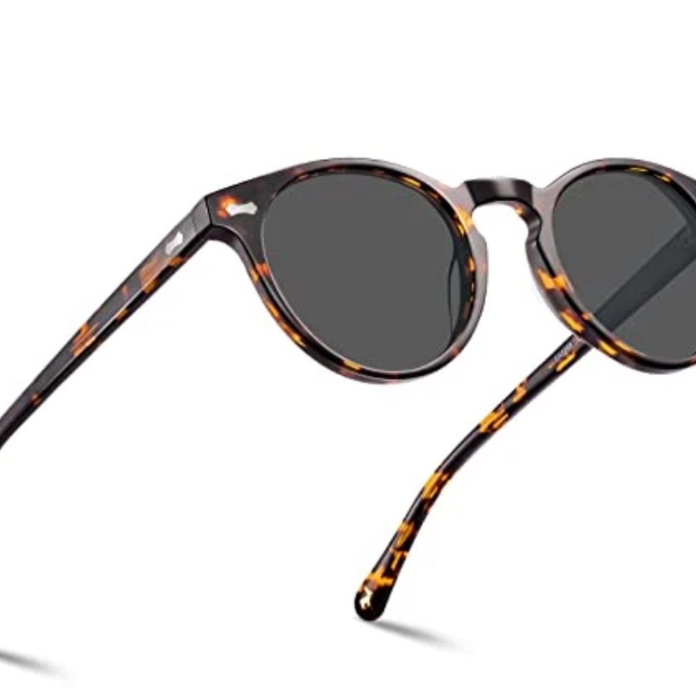 Tortoise Shell Round Sunglasses - image 1